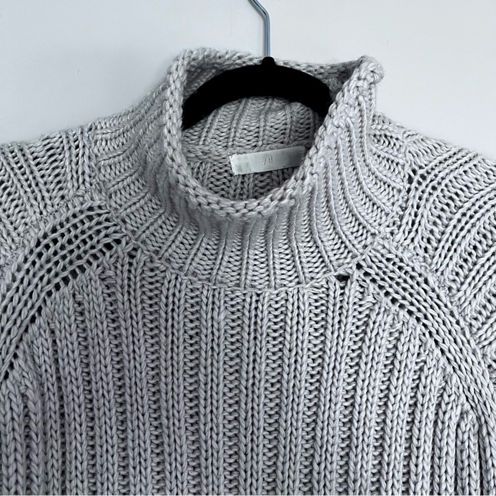 Women’s Chunky Knit Wool Blend Turtleneck Size XS - Picture 3 of 6